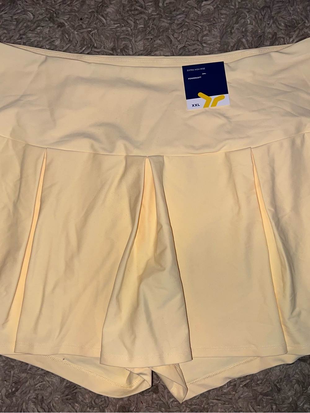 Old Navy Pale Yellow Pleated Skort